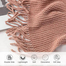 lifein Pink Throw Blanket for Couch, Soft Boho Decor Bed Throw,Cozy Chenille Knitted Small Farmhouse Lightweight Throw for Spring(Pink,50 * 60") by CozyNest Decor