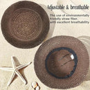 Womens Straw Beach Sun Hats, Foldable Packable Floppy Handmade Crochet Hats for Women,Large Summer Vacation Wide Brim Hat by GreenHaven Gardens