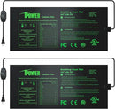 iPower 2 Pack 10"x20.75" Seeding Heat Mat, Adjustable Temperature Waterproof Durable Germination Station, Hydroponic Heating Pad for Indoor Gardening by GreenHaven Gardens