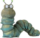 Alpine Corporation FCC121SLR Outdoor Solar Powered Garden Caterpillar Statue with LED Lights, LED Solar Garden Décor, 16" by GreenHaven Gardens