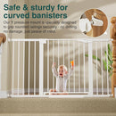 Cumbor 2 Pack 29.7-54.2" Baby Gate for Stairs, Mom's Choice Awards Winner-Auto Close Dog Gate for Doorways, Easy Install Pressure Mounted Pet Gate Indoor, Wide Safety Gate for Dog, White by TinyTreasures Baby Boutique