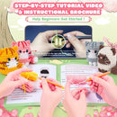 Crochet Kit for Beginners -4 PCS Cat Crochet Kit with Step-by-Step Video Tutorials, Learn to Crochet Kits for Adults and Kids, Beginner Crochet Kits for Adults, Animals Cat Crafts Knitting Kit by TinyTreasures Baby Boutique