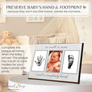 Inkless Hand and Footprint Kit, Baby Keepsake Plaque & Baby Shower Gifts - Ideal as Mom To Be Gift, Nursery Picture Frames, Clean Touch Hand and Footprint Kit (Style 2 - Design 3) by TinyTreasures Baby Boutique
