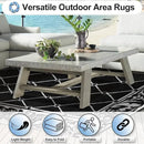 OutdoorLines Indoor Outdoor Rugs for Patio 4x6 ft - Reversible Outside Carpet, Stain & UV Resistant Portable RV Mats, Plastic Straw Rug for Camping, Pool Deck, Porch Rhombus Black & White by GreenHaven Gardens