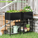 Raised Garden Bed, Raised Planter Box with Legs, Outdoor Metal Elevated Garden Bed, Small Standing Raised Beds Flower Bed for Gardening, Backyard, Balcony, Patio by GreenHaven Gardens
