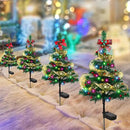 Libima 4 Pcs Solar Christmas Tree Garden Stake Lights Solar Outdoor 30 Inch Waterproof 80 LED Landscape Lights with 4 Bows 100 Artificial Berries and Ribbon for Xmas Decor Party Yard Patio Pathway by GreenHaven Gardens