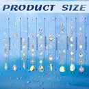 Maitys 9 Pcs 6 Pcs Crystal Suncatcher Sun Catchers Indoor Window Hanging Sun Catchers with Light Catcher with Prisms and Agate Slices for Indoor Outdoor Home Garden Wedding Decor (Elegant) by GreenHaven Gardens
