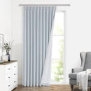 Vision Home Blue Fog Pinch Pleated Full Blackout Curtains Linen Blended Room Darkening Window Curtains 72 inch for Living Room Bedroom Thermal Insulated Pinch Pleat Drapes with Hooks 1 Panel 60"Wx72"L by CozyNest Decor