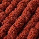 WESHIONGOO Chunky Knit Blanket Throw Knitted Throw Blankets for Couch Bed Fluffy Soft Blanket with Jumbo Chenille Yarn Thick 100% Handmade(Rust, 50"×60") by CozyNest Decor