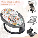 Pea Pod Baby Car Seat Head Support for Newborn, 2 in 1 Infant Car Seat Head Body Support for Girls Extra Soft Breathable Baby Car Seat Cushion Insert for Strollers, Swings, Bouncers, (Retro Floral) by TinyTreasures Baby Boutique