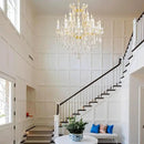 Crystal Chandelier for High Ceilings, Gold Chandelier, 15 Lights Modern Gold Crystal Chandeliers, Large Chandeliers for Staircase Foyer Entryway Living Room, 2 Layers by CozyNest Decor
