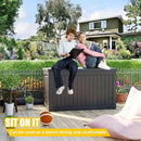 XXL 230 Gallon Large Resin Deck Box, Lockable Outdoor Storage Box for Patio Cushions Storage Furniture,Garden Tools, Pool Supplies, Weatherproof and UV Resistant- Black (230 Gallon) by CozyNest Decor