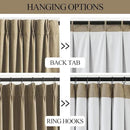 Vision Home Brown Pinch Pleated Full Blackout Curtains Linen Blended Room Darkening Window Curtains 120 inch for Living Room Bedroom Thermal Insulated Pinch Pleat Drapes with Hooks 10ft 40" Wx120 Lx2 by CozyNest Decor