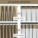 Vision Home Brown Pinch Pleated Full Blackout Curtains Linen Blended Room Darkening Window Curtains 108 inch for Living Room Bedroom Thermal Insulated Pinch Pleat Drapes with Hooks 40" Wx108 Lx2
