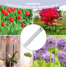 4.5mm Adjustable Length Plant Stake, Assembled (12 or 24 or 36 inch) Outdoor and Indoor Plant Support Poles for Flowers Marigolds Tomatoes Lilies Peonies Roses Daffodils Flower Clips (8 Sets, 32 Pcs) by GreenHaven Gardens