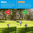 APONUO Metal Solar Spot Lights Outdoor with 9.8ft Cable Solar Powered Landscape Lighting Low Voltage IP65 Waterproof Auto On/Off for Outside Garden Yard Landscape Pathway Garage-Warm White(4-in-1) by GreenHaven Gardens