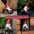 Solar Garden Gnomes Outdoor Statue with Solar Lights,7.1“ Figurine Lights Solar Garden Yard Decorations Outdoor Decorations for Patio,Yard,Lawn Ornament，Mom Gift Unique Housewarming Gifts by CozyNest Decor