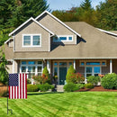 TOPFLAGS Garden Flag Stand with American Flag Garden Flag Metal Yard Flag Holder Pole Stake Small Flag Stands for Garden Flags 12 x 18 with Clips and Stopper by CozyNest Decor