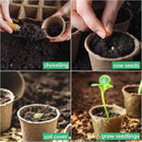 JERIA 200-Pack 3.15 Inch Peat Pots for Seedling with 200 Pcs Plant Labels,Outdoor Garden Germination Nursery Pots,Biodegradable Seed Starter Pots Kits by GreenHaven Gardens