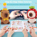 Crochet Kit for Beginners-2PCS Animals Brown and Beige Capybara Crochet Kit with Step-by-Step Video Tutorials, Stuffed Animal Knitting Kit for Adult Kids, Capybara Party Crocheting Kit for Birthday by TinyTreasures Baby Boutique