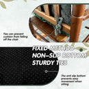 YZ HOME Rocking Chair Cushion, Set of Thicken Seat & Back Chair Cushions with Memory Foam, Non-Slip Chair Pad with Ties for for Indoor&Outdoor Rocker, Dark Green, 22x17x5/17x17x5 by CozyNest Decor