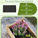 HAPPYGRILL Raised Garden Bed, Wooden Elevated Garden Box w/8 Drain Holes, Detachable Bottom Panels, Liner for Flowers Vegetables Herbs Fruits, Outdoor Planter Box for Backyard Lawn, 89" x 23.5" x 16" by GreenHaven Gardens