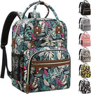 Diaper Bag Backpack Tote for Women Large Capacity, Baby Bag with Insulated Pockets Multifunctional Diaper Bags For Baby Girl Boy Waterproof Baby Bags For Boys Girls Mama Maternity Bag Colorful Leaves by TinyTreasures Baby Boutique
