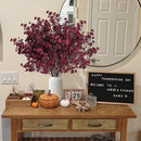 Sggvecsy 15 Pcs Babys Breath Artificial Flowers Gypsophila Bouquets Bulk Real Touch Fake Silk Flowers for Home DIY Floral Arrangement Table Centerpiece Fall Thanksgiving Autumn Decoration (Burgundy) by CozyNest Decor