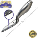 Heavy Duty Garden Tools with Digging Trowel, Transplant Trowel and Cultivator Hand Rake Solid One Piece Cast Aluminum Construction by GreenHaven Gardens