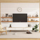 Light Brown Floating Wall Shelves 36 Inches Long x 8”x 1.4” Shelf Floating Rustic Farmhouse Decor, Heavy Duty Shelf Hold 80 lbs, Wall Shelves for Bathroom Living Room Kitchen Bedroom Office by CozyNest Decor
