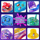 Metallic Slime Kit for Girls, Glimmer Crunchy, Galaxy Slime Making Kit for Girls Boys 6-12, Glow in The Dark DIY Slime Kit with Add-ins, Foam Balls, Charms, Glitters, Party Favors Gift Toys for Kids by TinyTreasures Baby Boutique