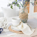 Defined Deco Woven Placemats Set of 4,13" Round Rattan Placemats,Natural Hand-Woven Water Hyacinth Placemats,Farmhouse Weave Place Mats,Rustic Braided Wicker Table Mats for Dining Table,Home,Wedding. by CozyNest Decor