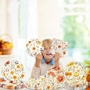 Fall Party Supplies - 60Pcs Autumn Thanksgiving Plates and Napkins Pumpkin Maple Leaf Table Decorations for Fall Birthday,Thanksgiving Party by CozyNest Decor