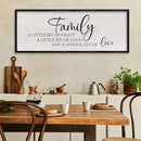 LuZhiQiang Family A Little Bit of Crazy Sign Wall Decor 40"x15" Large Family Signs Wood Framed Hanging Wall Art (Black) by CozyNest Decor