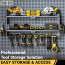 YYR Power Tool Organizer Wall Mount, Cordless Drill and Battery Holder, Electric Tools Hanger Storage Rack, Garage Organization Floating Shelf - Metal, Black by GreenHaven Gardens