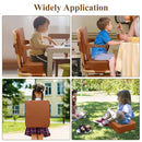 Toddler Booster Seat for Dining Table, Non-Slip Kitchen Chair Booster Seat with Backrest and Adjustable Straps, Portable PU Waterproof Travel Baby Booster Increasing Cushion by TinyTreasures Baby Boutique