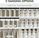 MIULEE 100% Blackout Curtains 84 Inch Long 2 Panels Set for Bedroom, Thick Luxury Faux Linen Black Out Curtain Room Darkening Back Tab Pleat Window Textured Drapes with Hooks for Living Room, Oatmeal by CozyNest Decor