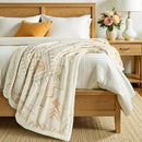 Lahome Trible Printed Blanket Aztec Beige Throw Blanket for Couch Soft Cozy Flannel Fluffy Throw Blanket Fuzzy Retro Throw Blankets for Bed Sofa, Ivory 50''x60'' by CozyNest Decor