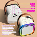 Mini Karaoke Machine for Kids with 2 Wireless Microphones and Lights, Bluetooth Connect Phone to Sing, 4-12+ Year Old Girl Boy Birthday Gifts, Teen Girl Gifts Trendy Stuff (Beige) by TinyTreasures Baby Boutique