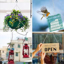 RIFNY Silver Hanging Chains with Hooks, 10 Pieces 20 Inch Chain for Hanging Bird Feeders Planters Baskets Billboards Lanterns Wind Chimes Ornaments Silver 20 inch by GreenHaven Gardens