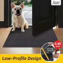 JSEI Entryway Rugs Doormat 20"x32", Non-Slip Dirt Trapper Door Mats Indoor, Washable Absorbent and Stain Resist Welcome Floor Mat for Front Door, Dog Door Mat, Muddy Wet Shoes & Paws, Dark Grey by CozyNest Decor