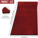Rubber Door Mat About W3' ×L10' Heavy Duty Large Outdoor Indoor Mat Durable Entrance Doormat Waterproof Rubber Back Rugs for Home Entryway Patio Porch Office Business Areas (Wine Red) by GreenHaven Gardens