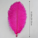 THARAHT Hot Pink Ostrich Feathers 12pcs Natural Bulk 8-10Inch 20cm-25cm for Crafts Wedding Party Centerpieces Easter Gatsbi and Home Decoration Feathers by CozyNest Decor