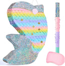 WERNNSAI Dolphin Piñata for Girls - Mermaid Princess Birthday Decorations Dolphin Pinata for Kids Under the Sea Girl Party Game Supplies with Blindfold and Bat (12.5" x 16.5" x 3") by TinyTreasures Baby Boutique