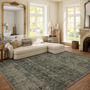 Washable Living Room Area Rug: 6x9 Area Rugs for Bedroom Vintage Stain Resistant Non Slip Low Pile Lightweight Boho Carpet for Kitchen Dining Room Farmhouse Kids Room Nursery by TinyTreasures Baby Boutique