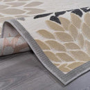 Beverly Rug Outdoor Rug 9x12 Large Modern Floral Tropical Area Rugs for Indoor and Outdoor Patio Easy to Clean Non Shedding Living Room Porch Garden Washable Outside Carpet (9 x 12 Beige) by CozyNest Decor