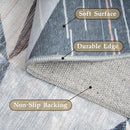 HOMFINE Washable Modern Area Rug - Geometric Style 6x9 Rugs for Living Room, Bedroom, Machine Washable Rug Soft Non Slip Non Shedding Area Rug - Blue, 6'x9' by TinyTreasures Baby Boutique