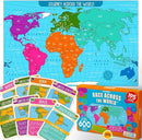 QUOKKA Board Games for Kids 8-12 - Family Games for Kids and Adults - Journey Across The World Card Game Ages 5-9 - Learn Capitals, Flags, Facts, and Map Locations with 195 World Map Cards by TinyTreasures Baby Boutique