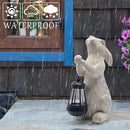 Garden Statues Rabbit with Solar Lights-Bunny Figurine Halloween Decorations Outdoor Rabbit Decor for Lawn,Balcony-Yard Art Garden&Patio Decor,Unique Housewarming&Birthday Gifts for Women Mom by CozyNest Decor