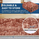 COZYLOOM 2x8 Rug Modern Indoor Area Rug Machine-Washable for Living Room or Bedroom Softness Foldable Carpet for Easy Storage Geometric Design Non Slip Rug Stain Resistant Carpet, Brick Red by TinyTreasures Baby Boutique